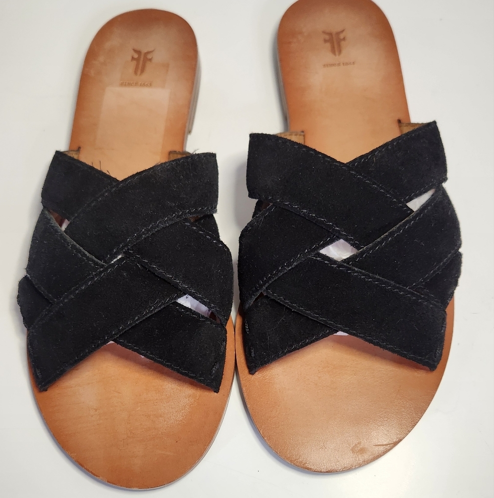 Frye Carla Criss Cross Slide Sandals